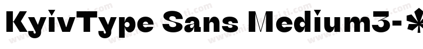 KyivType Sans Medium3字体转换